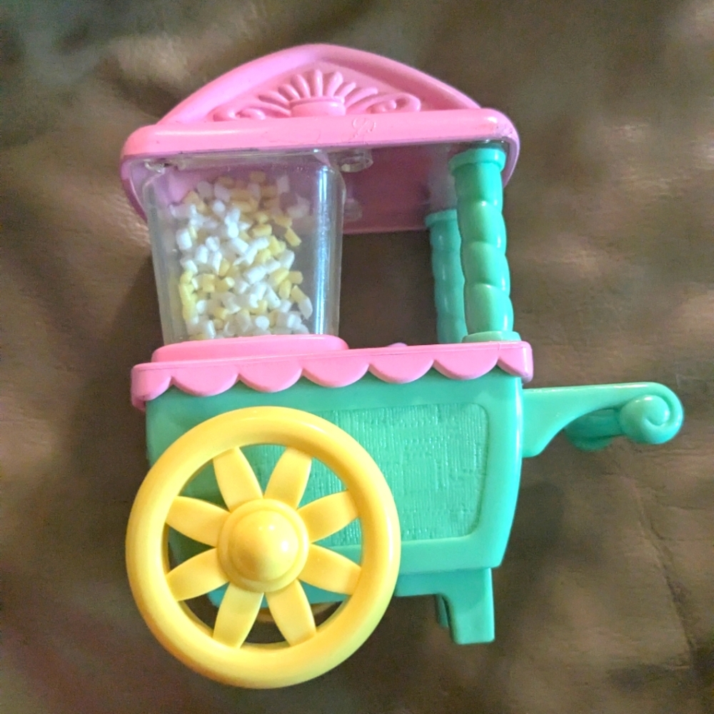 My little Pony Hasbro 2002 Popcorn Fun Ponyville Replacement Popcorn Cart 5"